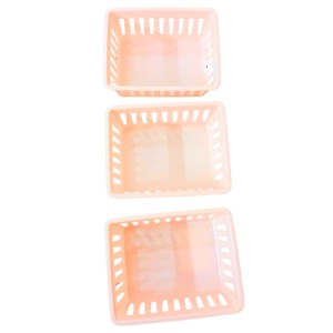 Basic Square Mini Bin Storage Trays, Small Organizing Bins, Plastic Storage Containers, Stackable Storage Bins, Home Office Organization, Multi-Purpose Storage Trays 3PK