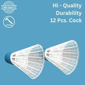 Hi Tech Sales Durable Plastic Shuttlecock for Badminton Indoor & Outdoor Sports Use (Pack of 12) Hi Tech Sales Durable Plastic Shuttlecock for Badminton Indoor & Outdoor Sports Use (Pack of 12)