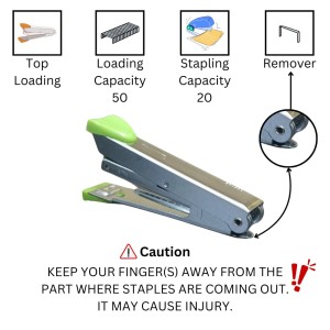 Hi Tech Sales Compact Metal Stapler with Grip Office Stapler for Paperwork and School Supplies Hi Tech Sales Compact Metal Stapler with Grip Office Stapler for Paperwork and School Supplies