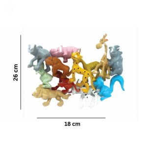 HI TECH Sales Mini Jungle Animal Toys Set – 12 Pcs Colorful Plastic Animal Figures for Kids – Educational Toy Set for Learning, Playtime, Cake Toppers, Party Favors & DIY Crafts HI TECH Sales Mini Jungle Animal Toys Set – 12 Pcs Colorful Plastic Animal Figures for Kids – Educational Toy Set for Learning, Playtime, Cake Toppers, Party Favors & DIY Crafts