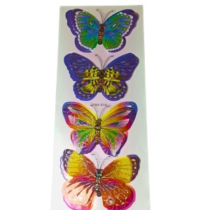 Decorative 8D Butterfly Wall Stickers – 24 PCS Realistic 3D Butterfly Decals for Bedroom, Living Room, Nursery, Home Decor – Removable, Waterproof, Easy to Apply (Multicolor) (1)