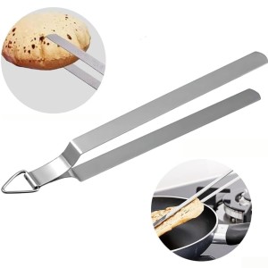 Stainless Steel Roti Chimta – Heavy Duty Chapati Tongs for Gas Stove, Rust Resistant Kitchen Tongs for Roti, Phulka & Paratha Stainless Steel Roti Chimta – Heavy Duty Chapati Tongs for Gas Stove, Rust Resistant Kitchen Tongs for Roti, Phulka & Paratha