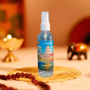 Gangajal Spray Bottle from Dakshineswar Temple | Pure Holy Ganga Jal for Pooja & Religious Rituals | Sanctified Gangajal for Home, Temple & Auspicious Ceremonies | Easy Use Spray Bottle (100ml)
