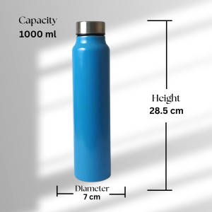 Stainless Steel Water Bottle 1000 ml | Leak-Proof & Durable | BPA-Free, Rust-Resistant, and Reusable for Travel, Gym, and Outdoor Use | Ideal for School, Sports, Office, and Hiking (Sky) Stainless Steel Water Bottle 1000 ml | Leak-Proof & Durable | BPA-Free, Rust-Resistant, and Reusable for Travel, Gym, and Outdoor Use | Ideal for School, Sports, Office, and Hiking (Sky)