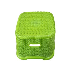 HiTechMart Durable Plastic Multipurpose Stool – Lightweight & Sturdy | Square Design with Anti-Slip Texture | Ideal for Home, Kitchen & Bathroom Use