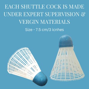 Hi Tech Sales Durable Plastic Shuttlecock for Badminton Indoor & Outdoor Sports Use (Pack of 12) Hi Tech Sales Durable Plastic Shuttlecock for Badminton Indoor & Outdoor Sports Use (Pack of 12)