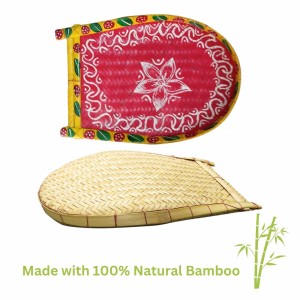 Handicrafts Bamboo Kulo Tray – Red Color Handmade & Hand-Painted Bamboo Soop/Basket for Puja, Home Decor, Storage & Gifting বাঁশের কুলো (13 x 18 inch) Handicrafts Bamboo Kulo Tray – Red Color Handmade & Hand-Painted Bamboo Soop/Basket for Puja, Home Decor, Storage & Gifting বাঁশের কুলো (13 x 18 inch)