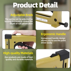 HiTechMart HM515 Point Driver – Manual Framing Tool with 5 PCS Flexible Points, 15mm (5/8'') – Flex Point Tacker for Picture Framing, DIY, and Household Use – Secure Flexible & Rigid Frames HiTechMart HM515 Point Driver – Manual Framing Tool with 5 PCS Flexible Points, 15mm (5/8'') – Flex Point Tacker for Picture Framing, DIY, and Household Use – Secure Flexible & Rigid Frames
