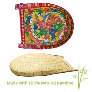 Handicrafts Bamboo Kulo Tray – Yellow Color Handmade & Hand-Painted Bamboo Soop/Basket for Puja, Home Decor, Storage & Gifting বাঁশের কুলো (13 x 18 inch) Handicrafts Bamboo Kulo Tray – Yellow Color Handmade & Hand-Painted Bamboo Soop/Basket for Puja, Home Decor, Storage & Gifting বাঁশের কুলো (13 x 18 inch)