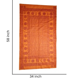 HiTechMart Namabali with Hare Krishna Print – Saffron Color Cotton Angavastram - Ram Naam Hindu Religious Cloth for Puja, Meditation & Spiritual Rituals - 58 x 34 inch HiTechMart Namabali with Hare Krishna Print – Saffron Color Cotton Angavastram - Ram Naam Hindu Religious Cloth for Puja, Meditation & Spiritual Rituals - 58 x 34 inch
