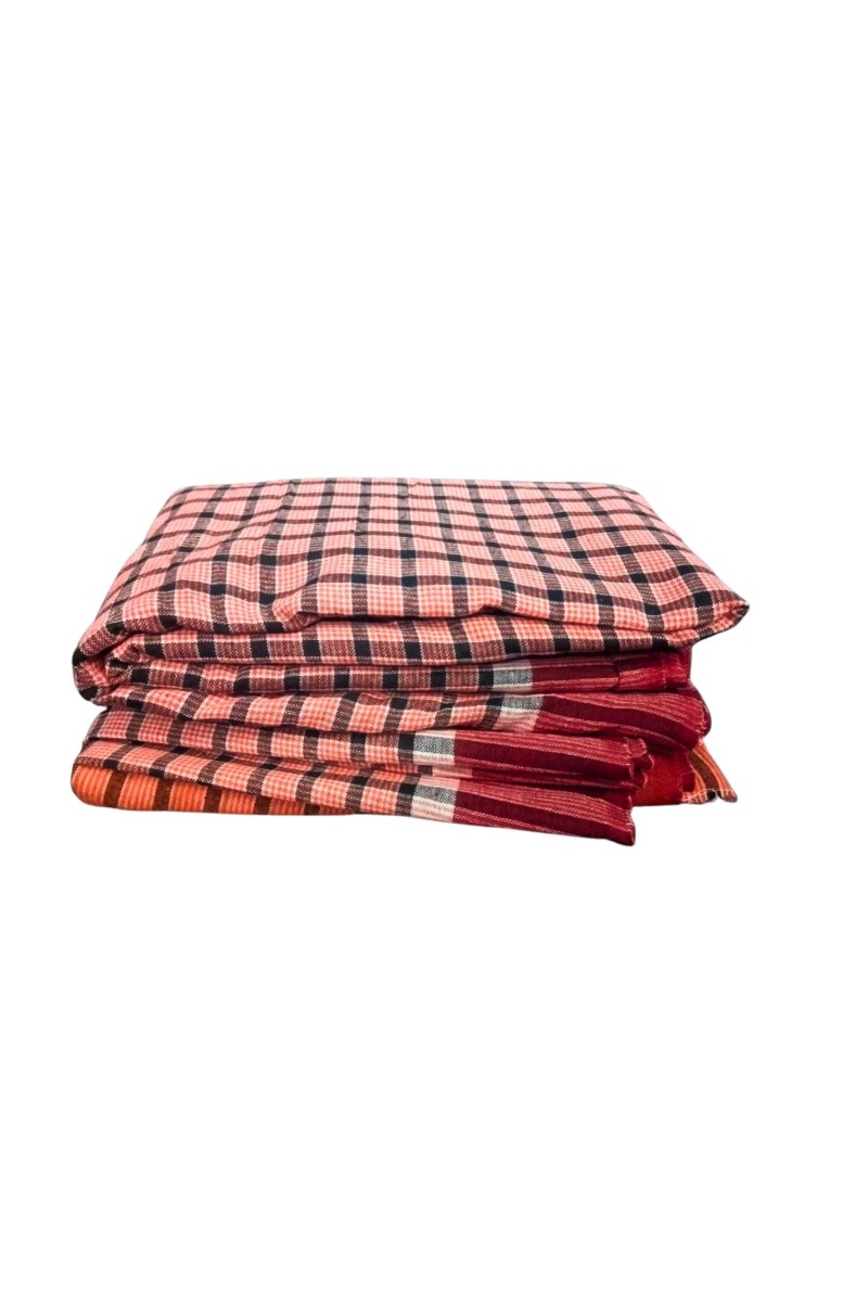 Cotton Traditional Gamcha for Everyone 100% | Soft & Absorbent Multi-Color Checkered Bath Towel | Lightweight Quick Dry Cotton. (Multicolor)