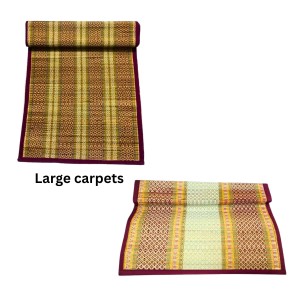 Ashan Traditional Handwoven Straw Mats – Foldable Floor Carpets for Home, Outdoor, Yoga, Picnic – Durable & Lightweight (Combo of 2, Multicolor) Ashan Traditional Handwoven Straw Mats – Foldable Floor Carpets for Home, Outdoor, Yoga, Picnic – Durable & Lightweight (Combo of 2, Multicolor)