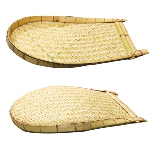 HiTechMart Bengal Handicrafts Bamboo Kulo Tray – Handmade Bamboo Soop/Basket for Puja, Storage & Decor বাঁশের কুলো। (18 x 14 inch)
