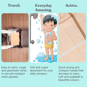 Hitech Sales Soft Cotton Baby Towel Lightweight & Absorbent - 30 x 60 cm (Pack of 2) Hitech Sales Soft Cotton Baby Towel Lightweight & Absorbent - 30 x 60 cm (Pack of 2)