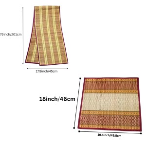 Ashan Traditional Handwoven Straw Mats – Foldable Floor Carpets for Home, Outdoor, Yoga, Picnic – Durable & Lightweight (Combo of 2, Multicolor) Ashan Traditional Handwoven Straw Mats – Foldable Floor Carpets for Home, Outdoor, Yoga, Picnic – Durable & Lightweight (Combo of 2, Multicolor)