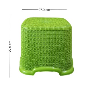 HiTechMart Durable Plastic Multipurpose Stool – Lightweight & Sturdy | Square Design with Anti-Slip Texture | Ideal for Home, Kitchen & Bathroom Use