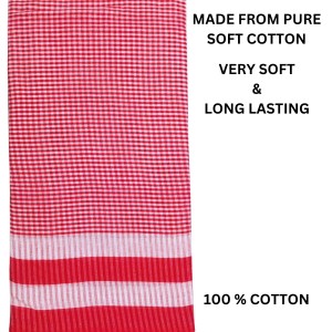 Traditional Red Cotton Gamcha | Absorbent, Lightweight Towel for Bath, Face, Travel & Multipurpose Use (2) Traditional Red Cotton Gamcha | Absorbent, Lightweight Towel for Bath, Face, Travel & Multipurpose Use (2)