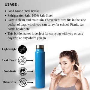 Stainless Steel Water Bottle 1000 ml | Leak-Proof & Durable | BPA-Free, Rust-Resistant, and Reusable for Travel, Gym, and Outdoor Use | Ideal for School, Sports, Office, and Hiking (Sky) Stainless Steel Water Bottle 1000 ml | Leak-Proof & Durable | BPA-Free, Rust-Resistant, and Reusable for Travel, Gym, and Outdoor Use | Ideal for School, Sports, Office, and Hiking (Sky)