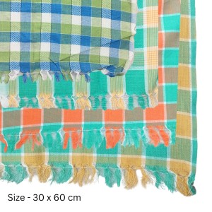 Hitech Sales Handloom Towels 100% Pure Cotton, Heavy Quality Bath, Face & Hand Towels (Pack of 4) - Multi-Color, Size 30 x 60 cm