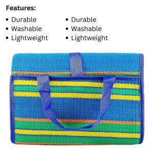 Hitech Sales Multipurpose Foldable Plastic Mat (Chatai) Stain Resistant, Ideal for Picnics, Beaches, Outings, and Camping (3x6 Feet Rectangular Travel Mat Hitech Sales Multipurpose Foldable Plastic Mat (Chatai) Stain Resistant, Ideal for Picnics, Beaches, Outings, and Camping (3x6 Feet Rectangular Travel Mat