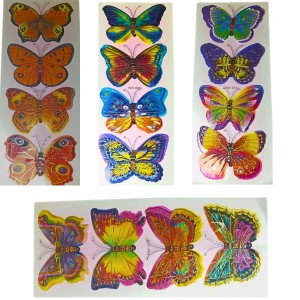 Decorative 8D Butterfly Wall Stickers – 4 PCS Realistic 3D Butterfly Decals for Bedroom, Living Room, Nursery, Home Decor – Removable, Waterproof, Easy to Apply (Multicolor) (4)