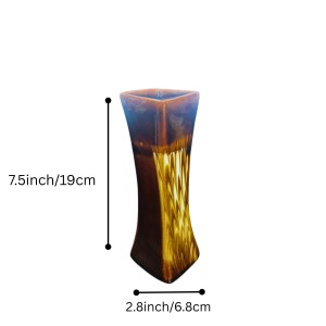 Decorative Handcrafted Glass Flower Vase for Home & Office Décor | Modern Tall Tabletop Vase for Living Room, Bedroom & Gift (Brownish) Decorative Handcrafted Glass Flower Vase for Home & Office Décor | Modern Tall Tabletop Vase for Living Room, Bedroom & Gift (Brownish)