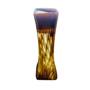 Decorative Handcrafted Glass Flower Vase for Home & Office Décor | Modern Tall Tabletop Vase for Living Room, Bedroom & Gift (Brownish) Decorative Handcrafted Glass Flower Vase for Home & Office Décor | Modern Tall Tabletop Vase for Living Room, Bedroom & Gift (Brownish)
