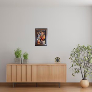 Hitech Sales - Shiv Pariwar Polystyrene Photo Frame for Wall Decor Home, Office, and Temple (Printed Photo, Pack of 1)