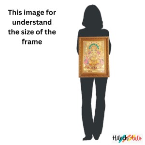 Hi Tech Sales Lord Ganesha Golden Framed Divine Wall Art for Home and Office Décor Spiritual Gift Item (Pack of 1)