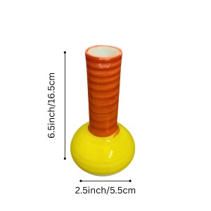 Ceramic Decorative Flower Vase for Living Room, Bedroom & Dining Table | Modern Glossy Finish Vase for Home Decor & Gifting (Multicolor) Ceramic Decorative Flower Vase for Living Room, Bedroom & Dining Table | Modern Glossy Finish Vase for Home Decor & Gifting (Multicolor)