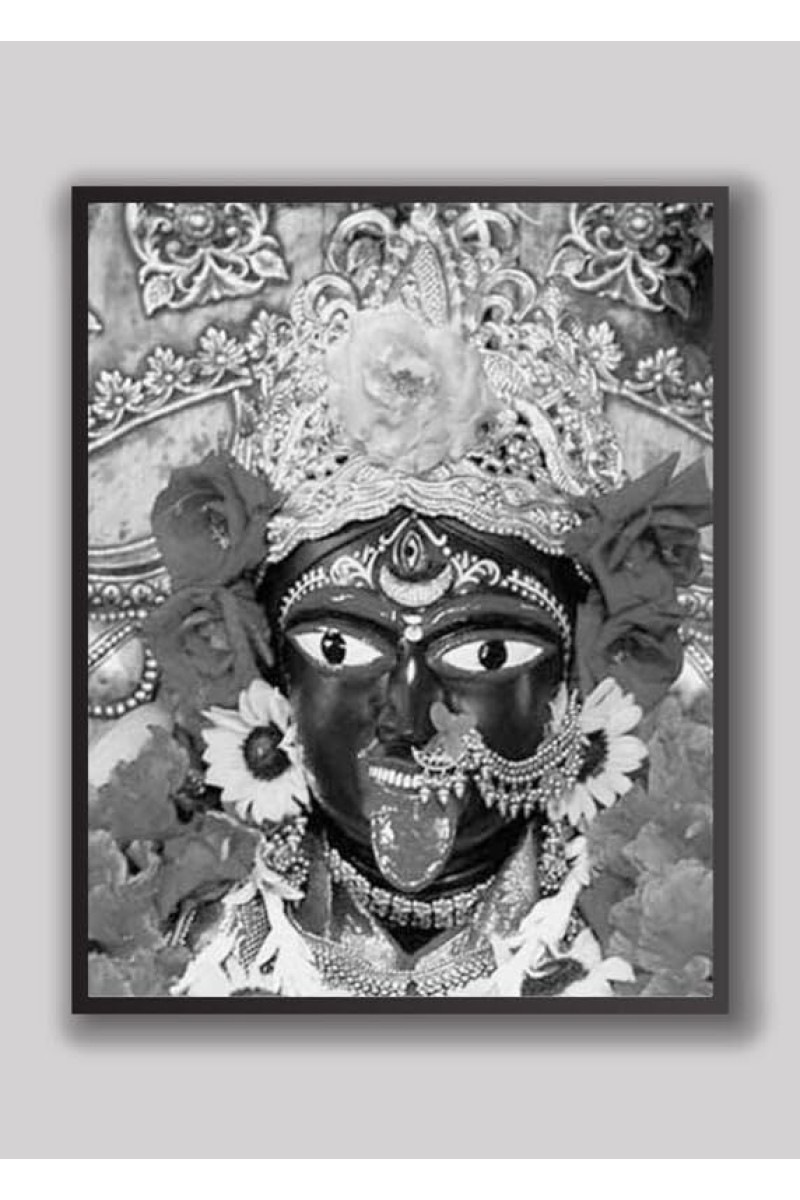 Divine BHABATARINI Photo with Elegant Wood Lamination – Blessings for Your Home (5 x 7, Black & White)