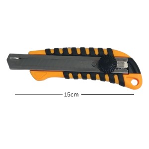 Hitech Sales Auto-Lock Steel Snap Off Cutter Knife Bi-Material Soft Handle Blade Storage Tray Tools for Professionals Hitech Sales Auto-Lock Steel Snap Off Cutter Knife Bi-Material Soft Handle Blade Storage Tray Tools for Professionals
