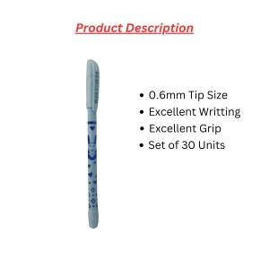 Hitech Sales Santo Ball pen set - 30 Blue pens with comfortable grip | Blue ball pens for Writting | Pen for students & Office Stationery | 0.6mm Tip Size Hitech Sales Santo Ball pen set - 30 Blue pens with comfortable grip | Blue ball pens for Writting | Pen for students & Office Stationery | 0.6mm Tip Size