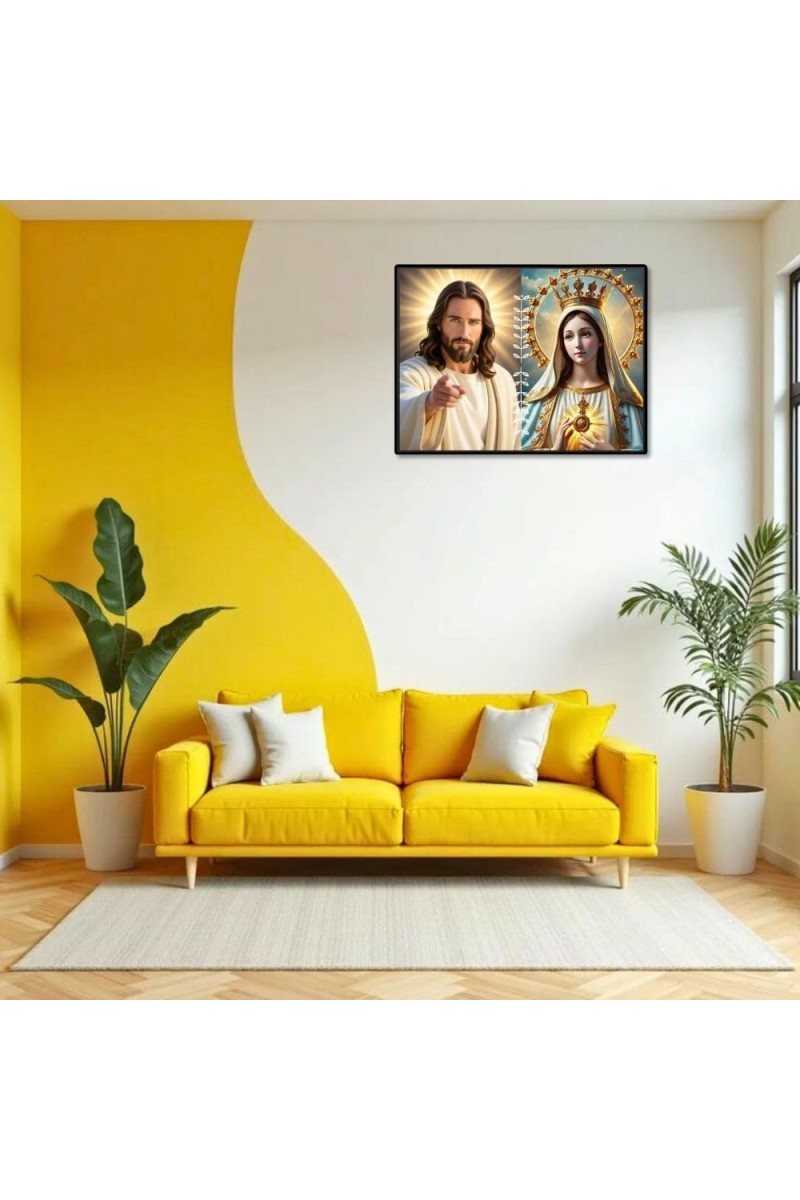 Jesus Christ - Immaculate Conception Laminated Photo - 5x7 Inches, Divine Blessings For Home & Office And Temple Decoration (F16275)