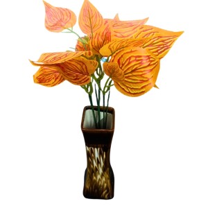 Decorative Handcrafted Glass Flower Vase for Home & Office Décor | Modern Tall Tabletop Vase for Living Room, Bedroom & Gift (Brownish) Decorative Handcrafted Glass Flower Vase for Home & Office Décor | Modern Tall Tabletop Vase for Living Room, Bedroom & Gift (Brownish)