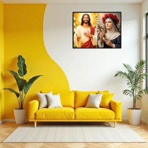 Jesus Christ-St. Therese Of Lisieux Laminated Photo - 7x9 Inches, Divine Blessings For Home & Office And Temple Decoration (F16246) Jesus Christ-St. Therese Of Lisieux Laminated Photo - 7x9 Inches, Divine Blessings For Home & Office And Temple Decoration (F16246)