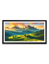 Nature Landscape Floating Frame Scenery Digital Print - (I5596) - 24x36 inch Modern Nature Wall Art for Living Room, Bedroom, Office, Hotels, Drawing Room