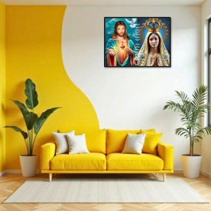 Jesus Christ-Immaculate Conception Laminated Photo - 7x9 Inches, Divine Blessings For Home & Office And Temple Decoration (F16277)