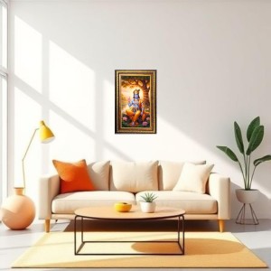 Lord Krishna Digital Golden Balck Color Photo Frame | Hindu Religious Wall Decor | 16x22 Inches - Inspirational Wall Art For Office, Home Decor - Ideal Spiritual Gift (F16857) Lord Krishna Digital Golden Balck Color Photo Frame | Hindu Religious Wall Decor | 16x22 Inches - Inspirational Wall Art For Office, Home Decor - Ideal Spiritual Gift (F16857)