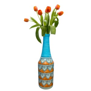 Handcrafted Ceramic Vase with Floral Pattern – Decorative Flower Vase for Living Room & Tabletop Décor (only Pot) Handcrafted Ceramic Vase with Floral Pattern – Decorative Flower Vase for Living Room & Tabletop Décor (only Pot)