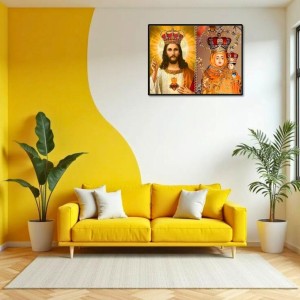 Jesus Christ - Our Lady Of Good Health Laminated Photo - 11x13 Inches, Divine Blessings For Home & Office And Temple Decoration (F16357)