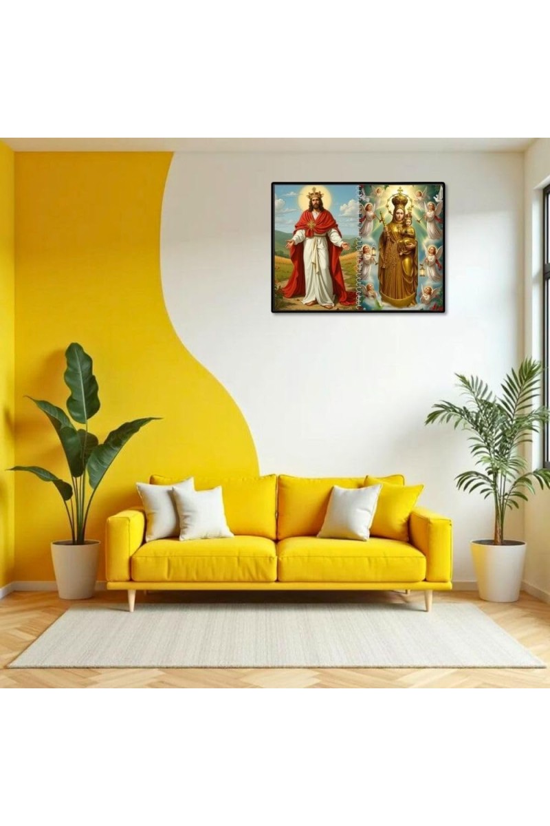 Jesus Christ - Our Lady Of Good Health Laminated Photo - 9x11 Inches, Divine Blessings For Home & Office And Temple Decoration (F16351)