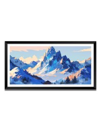 Nature Landscape Floating Frame Scenery Digital Print - (I5679) - 18x36 inch Modern Nature Wall Art for Living Room, Bedroom, Office, Hotels, Drawing Room
