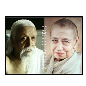 Sri Aurobindo & The Mother Laminated Photo - 9x11 Inches, Divine Blessings For Home & Office And Temple Decoration (F16152) Sri Aurobindo & The Mother Laminated Photo - 9x11 Inches, Divine Blessings For Home & Office And Temple Decoration (F16152)