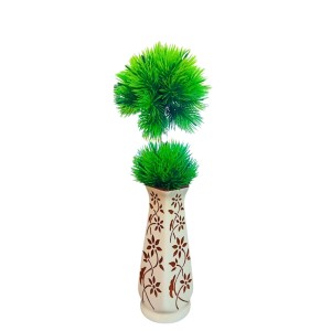 Ceramic Flower Vase for Home Decor | Handcrafted White Vase with Brown Floral Design | Decorative Tabletop & Floor Vase for Living Room, Office & Gifting Ceramic Flower Vase for Home Decor | Handcrafted White Vase with Brown Floral Design | Decorative Tabletop & Floor Vase for Living Room, Office & Gifting