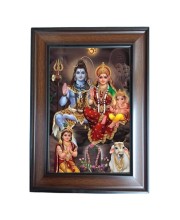 Hitech Sales - Shiv Pariwar Polystyrene Photo Frame for Wall Decor Home, Office, and Temple (Printed Photo, Pack of 1) Hitech Sales - Shiv Pariwar Polystyrene Photo Frame for Wall Decor Home, Office, and Temple (Printed Photo, Pack of 1)
