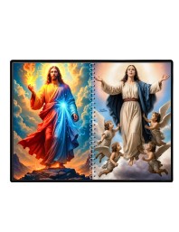 Jesus Christ - Virgin Mary Laminated Photo - 9x11 Inches, Divine Blessings For Home & Office And Temple Decoration (F16396)