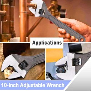 Adjustable Wrench Heavy Duty Steel | Adjustable Jaw Spanner for Plumbing, Car Repair & Home Maintenance | Durable Hand Tool