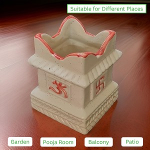 Elegant Ceramic Tulsi Mandir for Home & Office | Handcrafted Pooja Stand | Ideal for Daily Worship & Festive Decor Elegant Ceramic Tulsi Mandir for Home & Office | Handcrafted Pooja Stand | Ideal for Daily Worship & Festive Decor