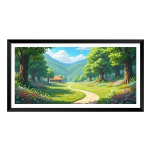 Nature Landscape Floating Frame Scenery Digital Print - (I5909) - 24x36 inch Modern Nature Wall Art for Living Room, Bedroom, Office, Hotels, Drawing Room Nature Landscape Floating Frame Scenery Digital Print - (I5909) - 24x36 inch Modern Nature Wall Art for Living Room, Bedroom, Office, Hotels, Drawing Room